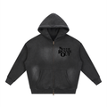 Sunfade Two-way Zipper Boxy Fleece Hoodie