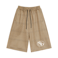 Unisex Plaid Drawstring Shorts