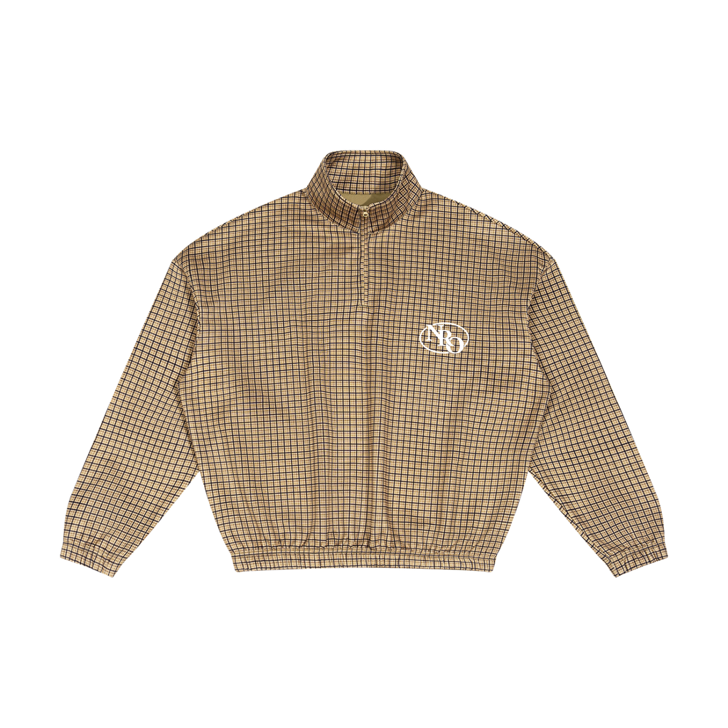 Unisex Plaid Quarter-Zip Sweatshirt